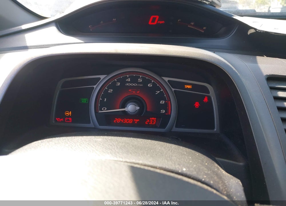 2009 HONDA CIVIC SI VIN: 2HGFG21589H704484