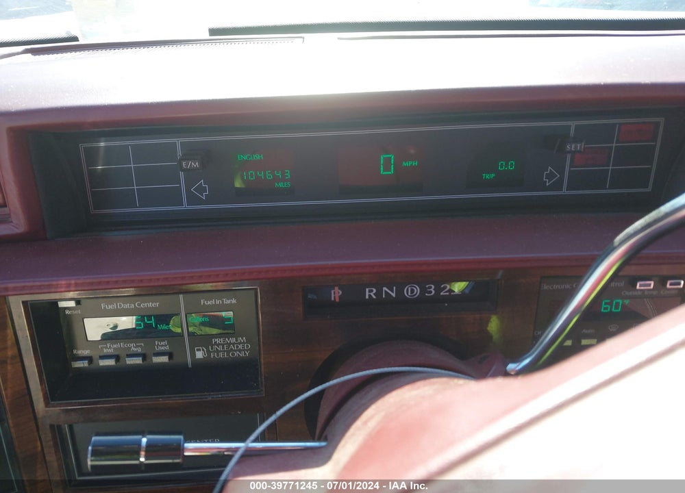 1990 CADILLAC DEVILLE VIN: 1G6CD5339L4326187