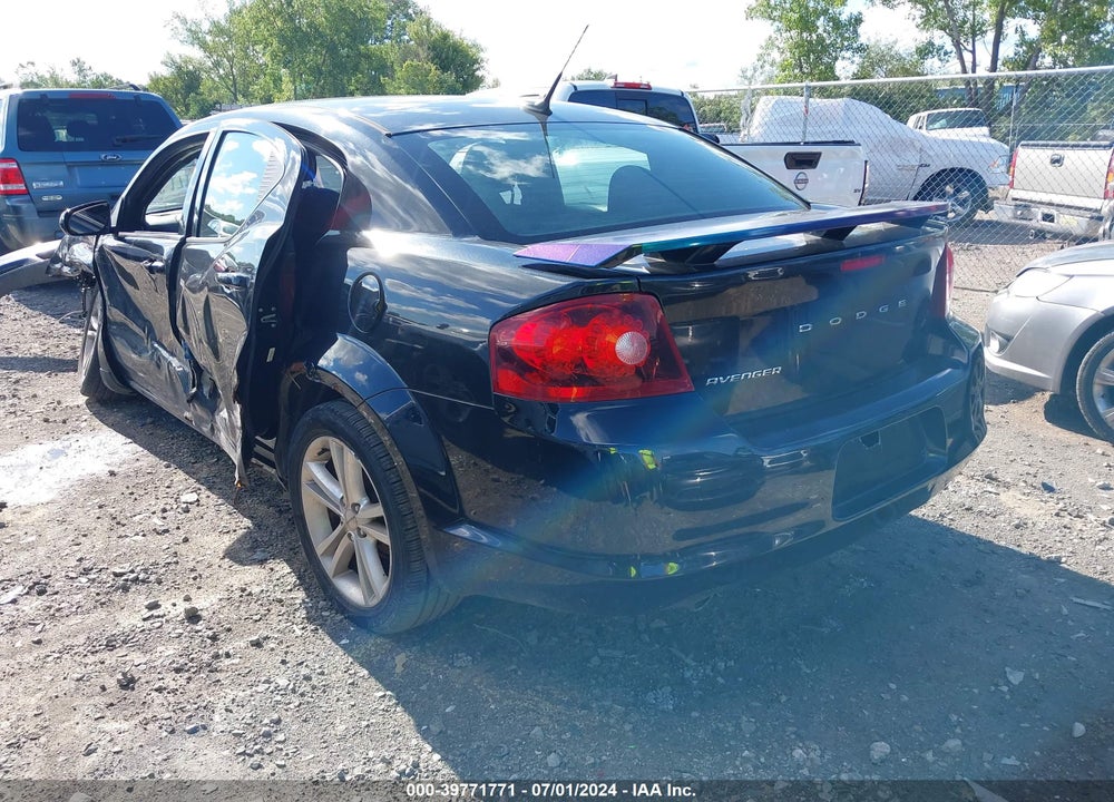 2011 DODGE AVENGER MAINSTREET VIN: 1B3BD1FG8BN513415