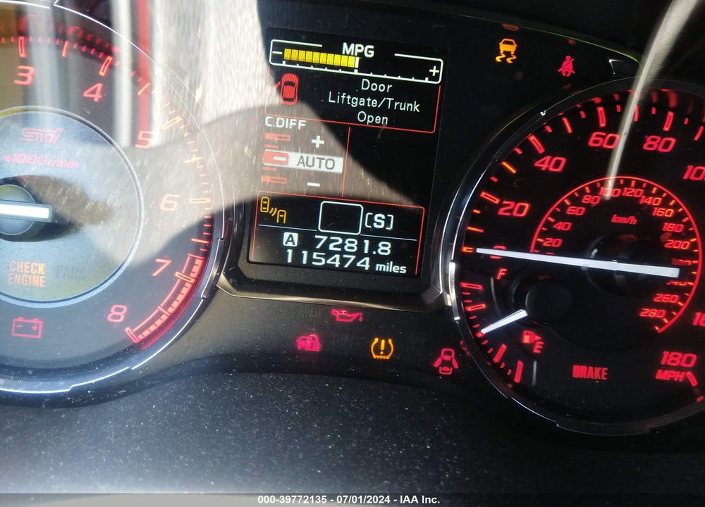 2016 SUBARU WRX STI LIMITED VIN: JF1VA2Y60G9813146