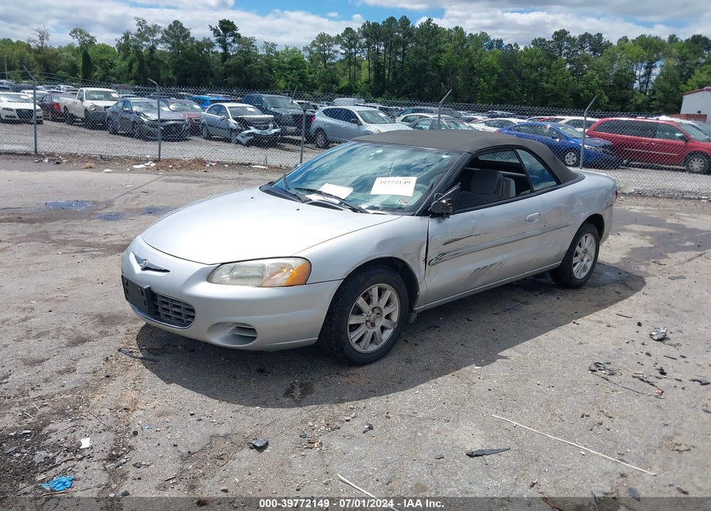 2002 CHRYSLER SEBRING GTC VIN: 1C3EL75R42N309333