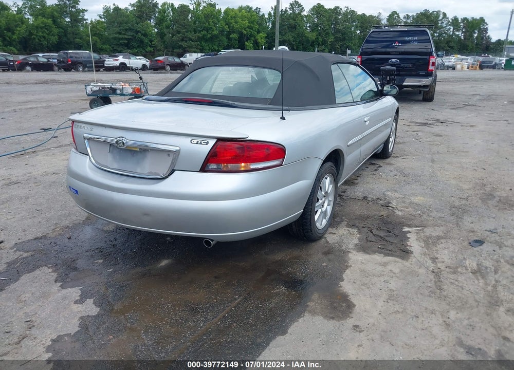 2002 CHRYSLER SEBRING GTC VIN: 1C3EL75R42N309333