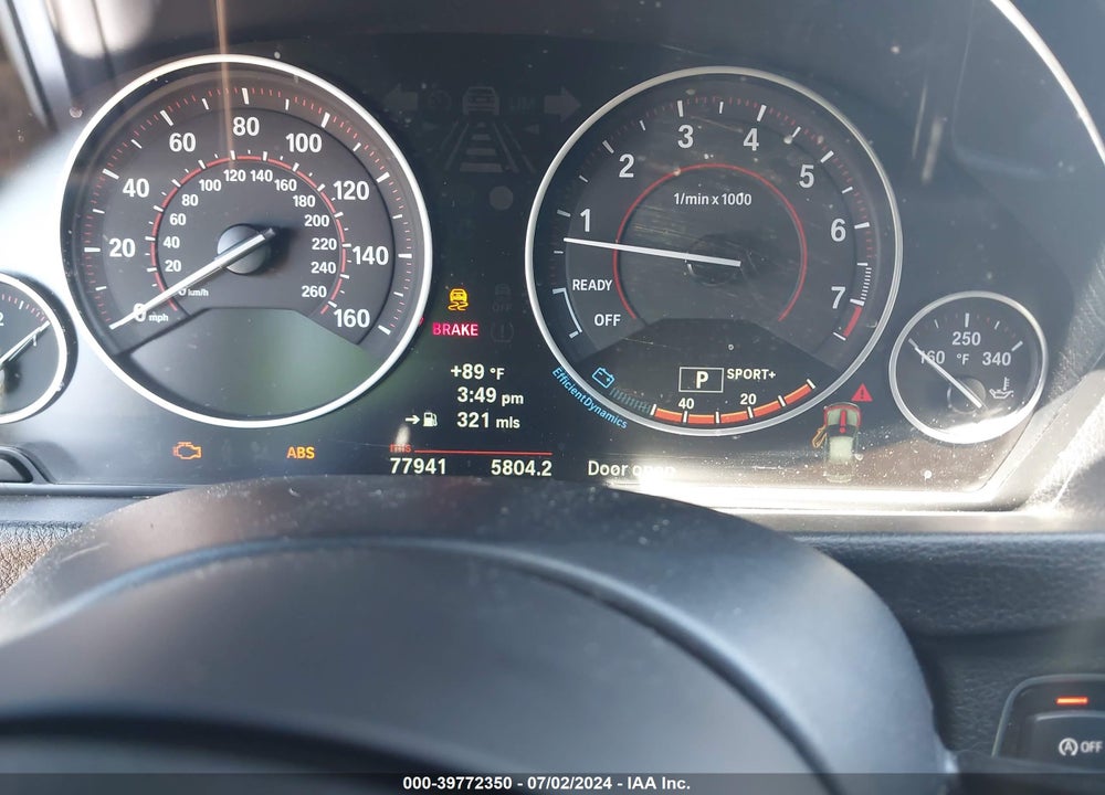 2013 BMW 335I XDRIVE VIN: WBA3B9G54DNR89522