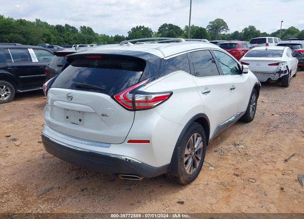 2015 NISSAN MURANO SL VIN: 5N1AZ2MG0FN239634