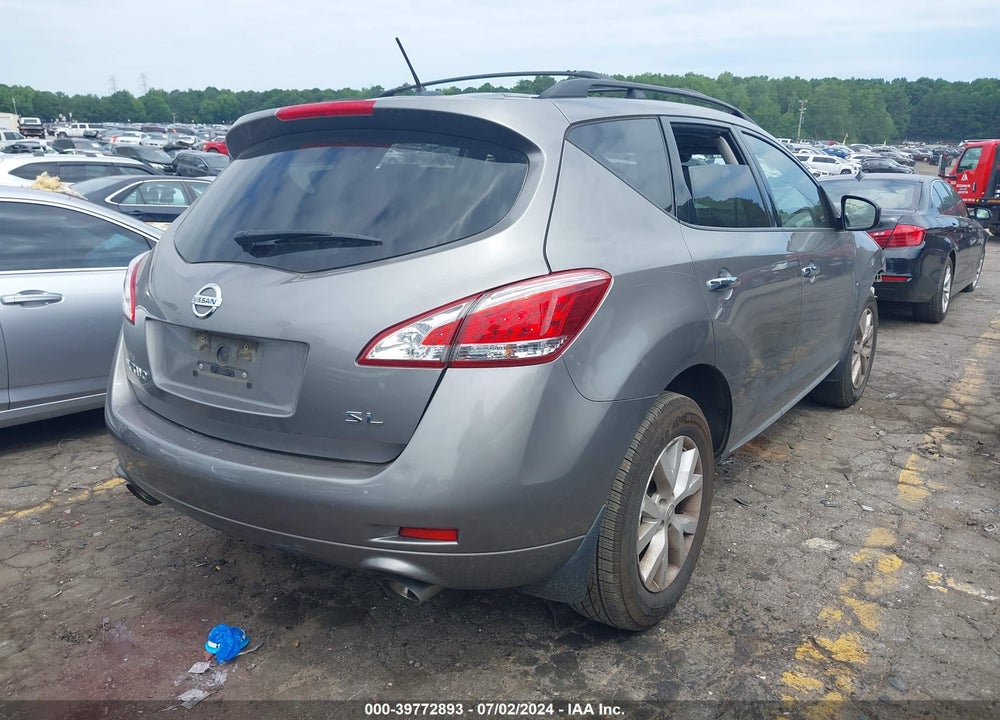 2012 NISSAN MURANO SL VIN: JN8AZ1MU9CW119071
