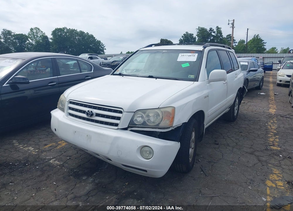 2001 TOYOTA HIGHLANDER V6 VIN: JTEGF21A110010548