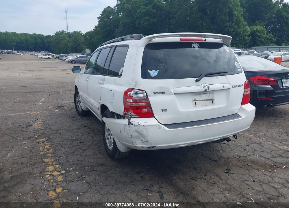 2001 TOYOTA HIGHLANDER V6 VIN: JTEGF21A110010548