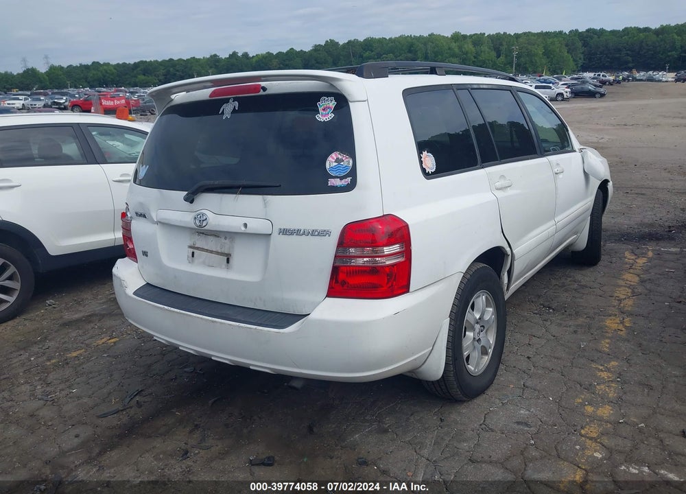 2001 TOYOTA HIGHLANDER V6 VIN: JTEGF21A110010548