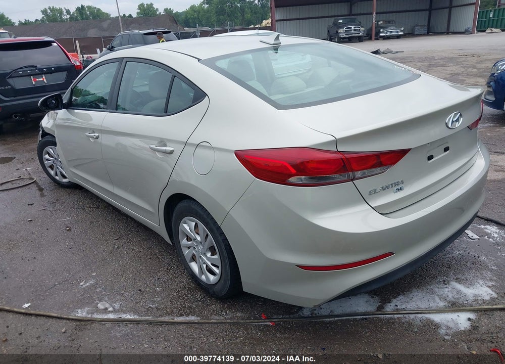 2017 HYUNDAI ELANTRA SE VIN: 5NPD74LF3HH149179