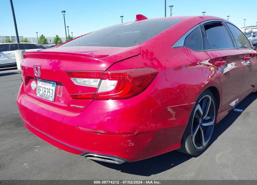 2018 HONDA ACCORD SPORT VIN: 1HGCV1E3XJA098541