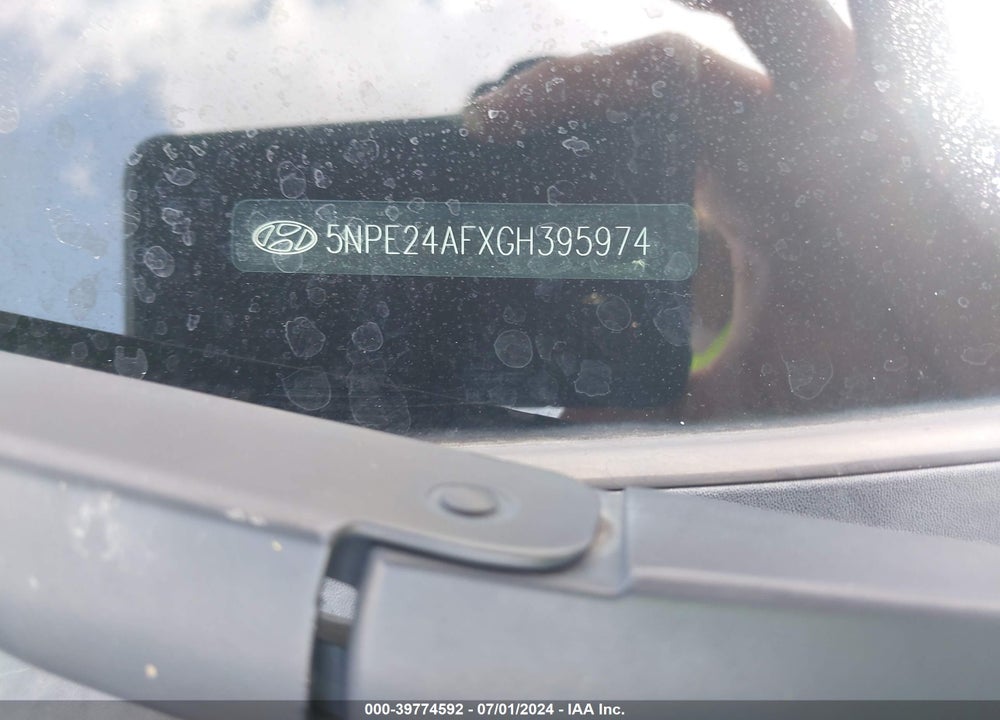 2016 HYUNDAI SONATA VIN: 5NPE24AFXGH395974