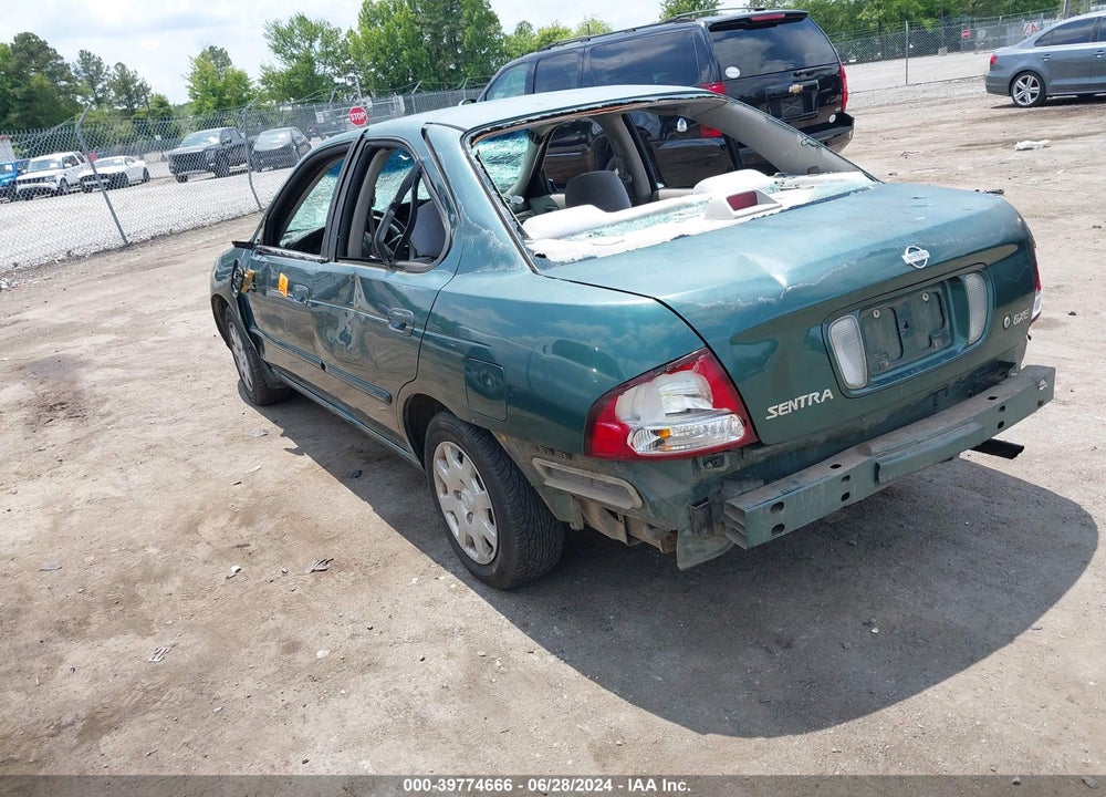 2000 NISSAN SENTRA GXE/XE VIN: 3N1CB51D4YL354272