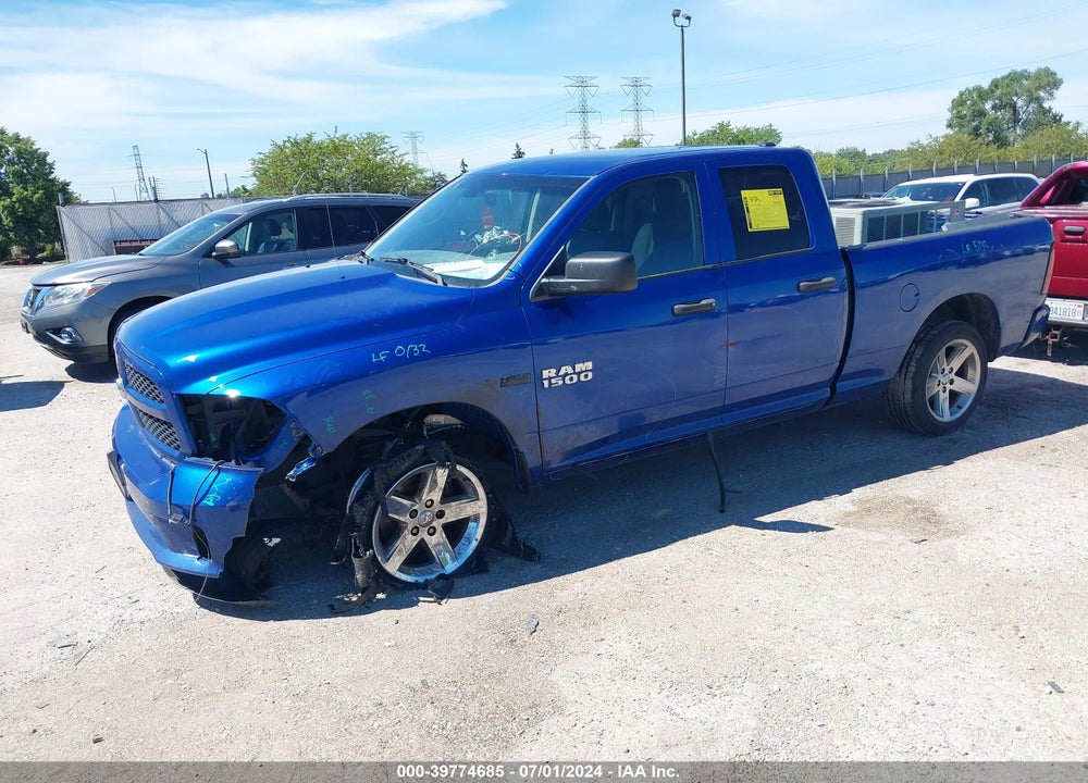 2017 RAM 1500 EXPRESS QUAD CAB 4X4 6'4 BOX VIN: 1C6RR7FT6HS510352