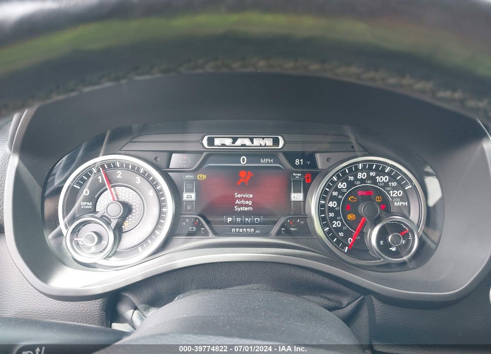 2019 RAM 1500 BIG HORN/LONE STAR 4X4 5'7 BOX VIN: 1C6SRFFT5KN532621