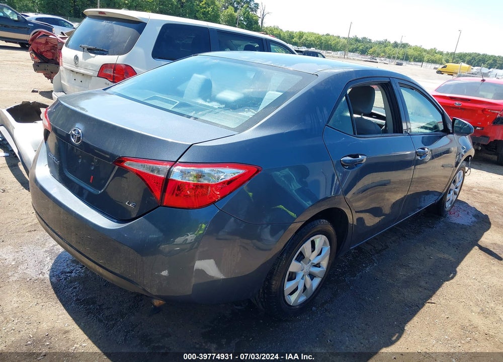 2016 TOYOTA COROLLA LE VIN: 2T1BURHE0GC491137
