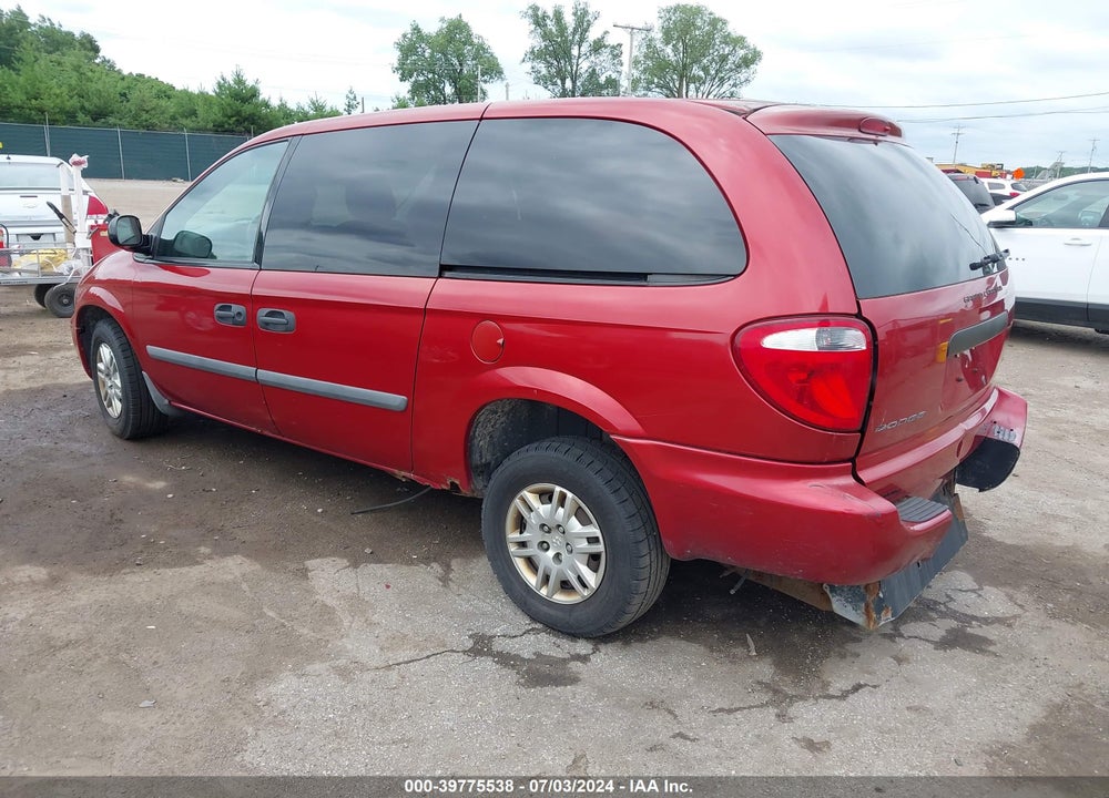 2007 DODGE GRAND CARAVAN SE VIN: 1D4GP24R67B116500