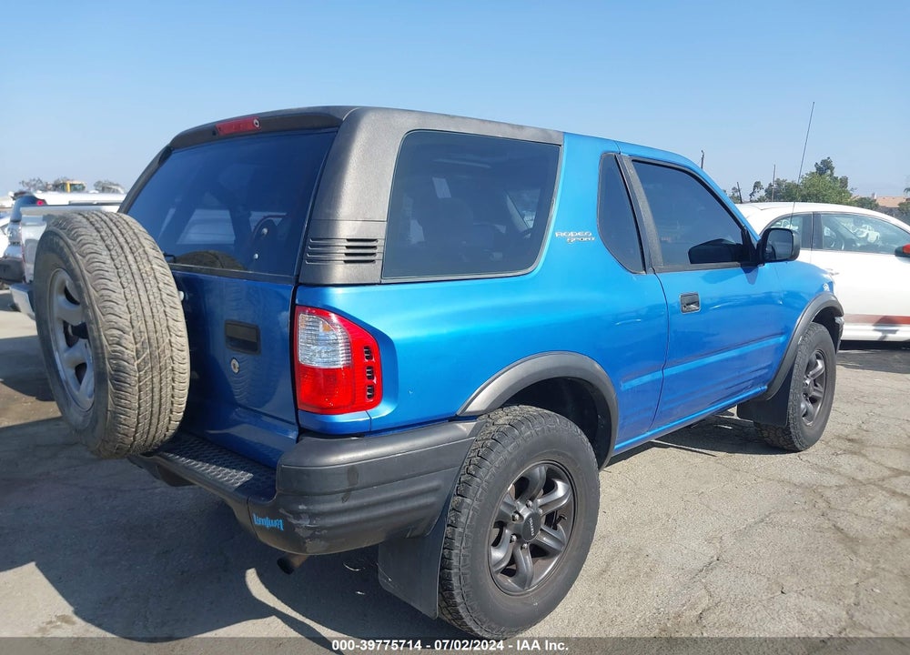 2002 ISUZU RODEO SPORT S 3.2L V6 HARD TOP/S 3.2L V6 SOFT TOP VIN: 4S2CK57W024307859