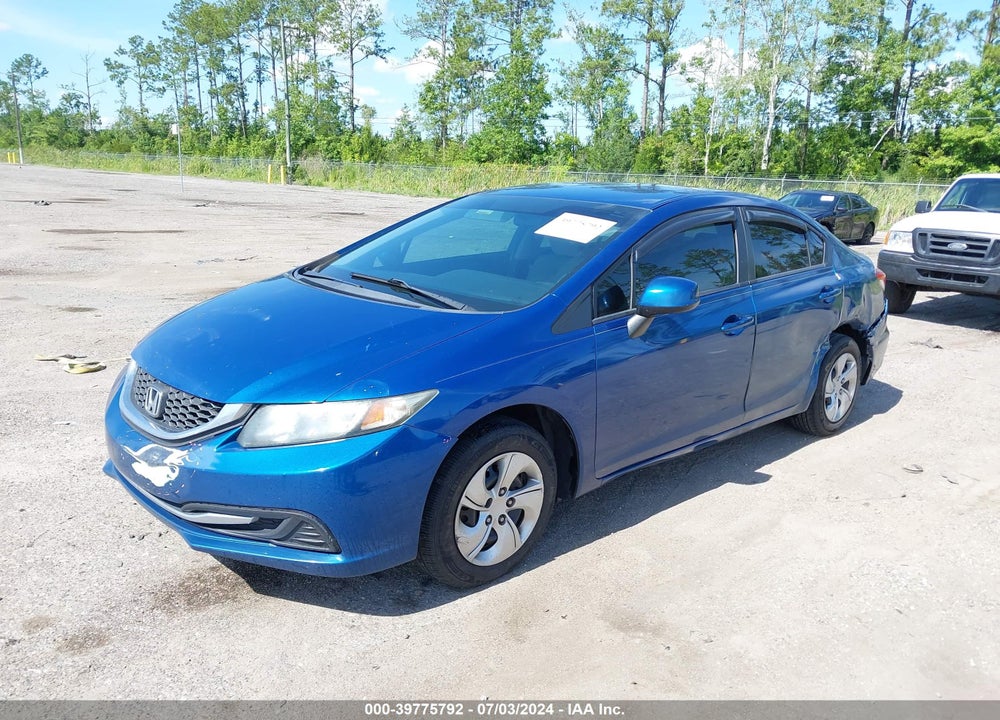 2013 HONDA CIVIC LX VIN: 19XFB2F50DE010141