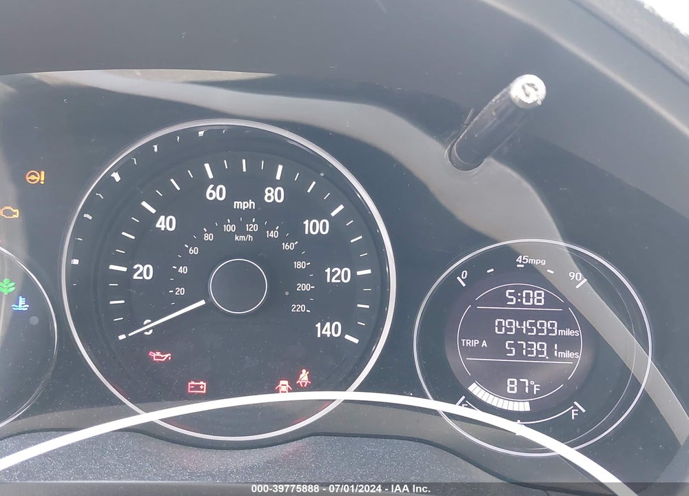 2019 HONDA HR-V SPORT VIN: 3CZRU5H11KG707722
