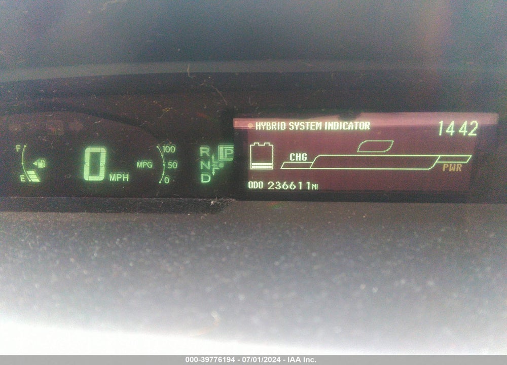 2011 TOYOTA PRIUS THREE VIN: JTDKN3DU9B1401004