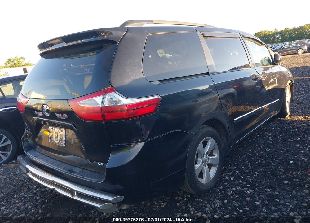 2016 TOYOTA SIENNA LE 8 PASSENGER VIN: 5TDKK3DC6GS711735
