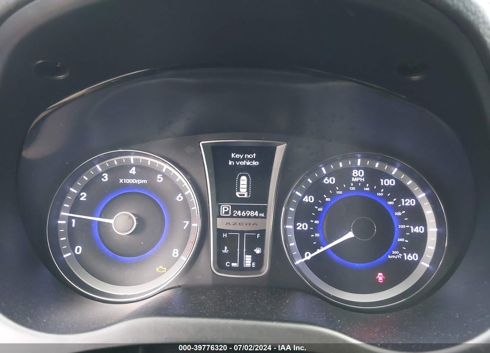 2013 HYUNDAI AZERA VIN: KMHFG4JG1DA299230