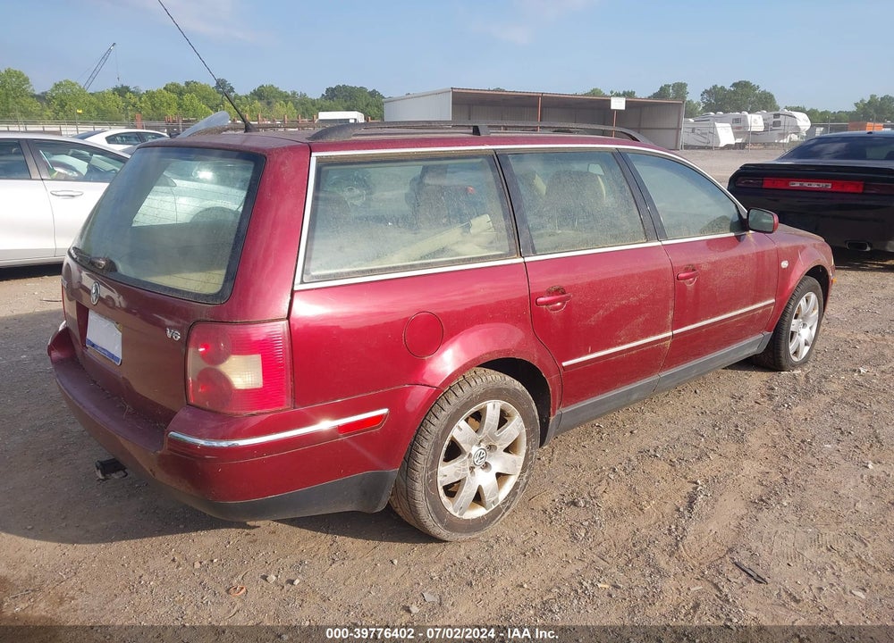 2003 VOLKSWAGEN PASSAT GLX VIN: WVWWH63B23E215700