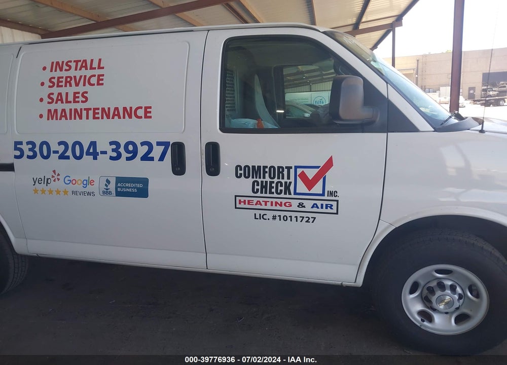 2016 CHEVROLET EXPRESS 2500 WORK VAN VIN: 1GCWGAFF7G1190049