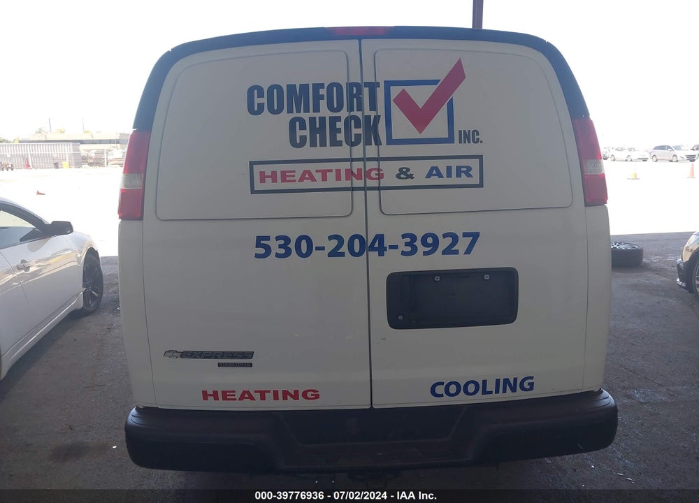 2016 CHEVROLET EXPRESS 2500 WORK VAN VIN: 1GCWGAFF7G1190049
