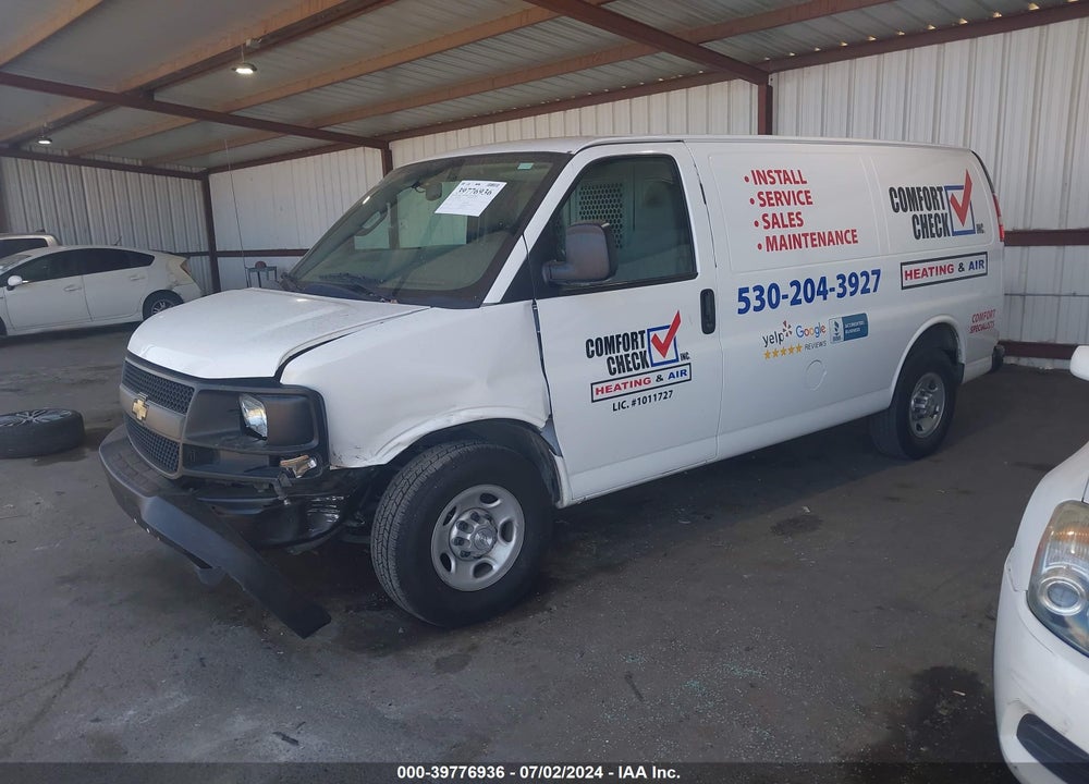 2016 CHEVROLET EXPRESS 2500 WORK VAN VIN: 1GCWGAFF7G1190049