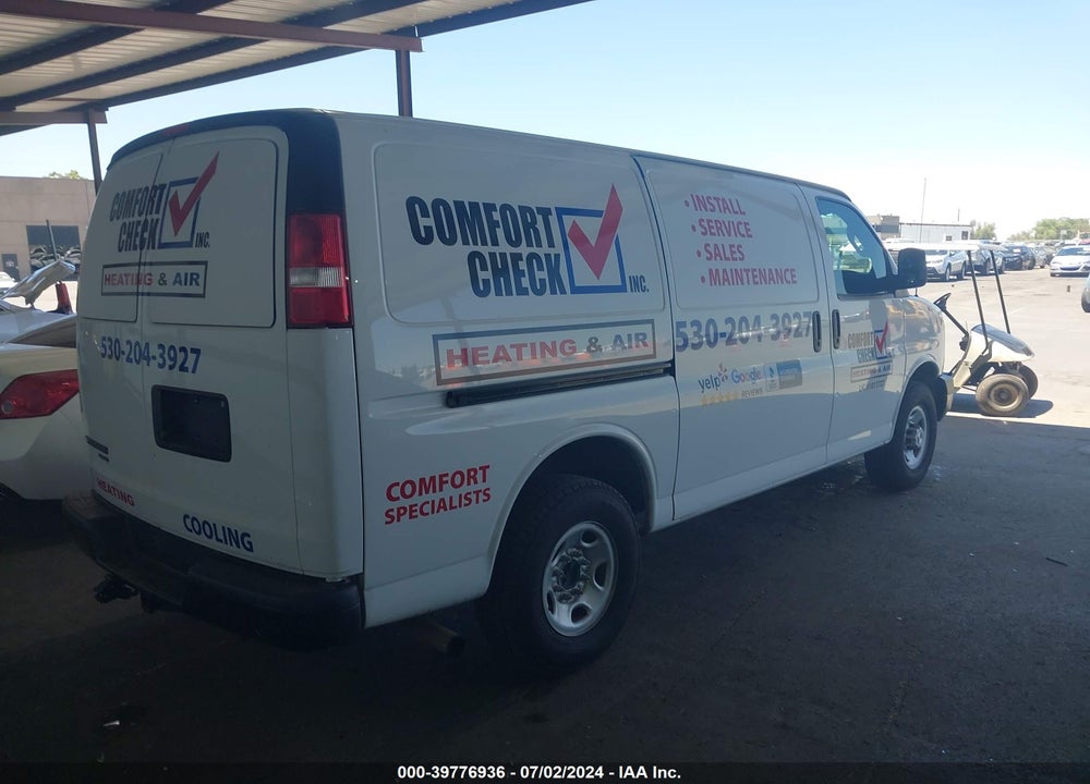 2016 CHEVROLET EXPRESS 2500 WORK VAN VIN: 1GCWGAFF7G1190049