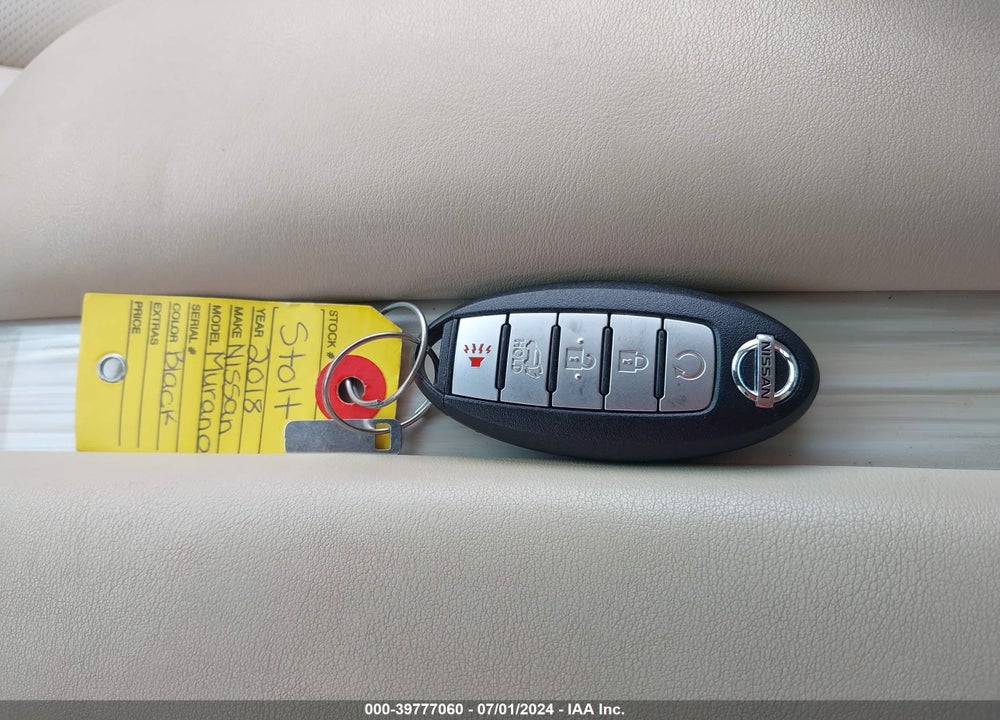 2018 NISSAN MURANO SL VIN: 5N1AZ2MH8JN158639