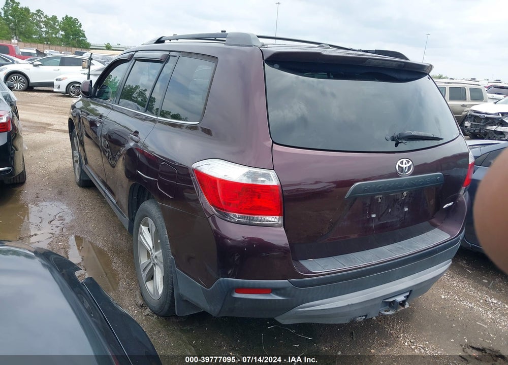 2013 TOYOTA HIGHLANDER SE V6 VIN: 5TDBK3EH1DS255486