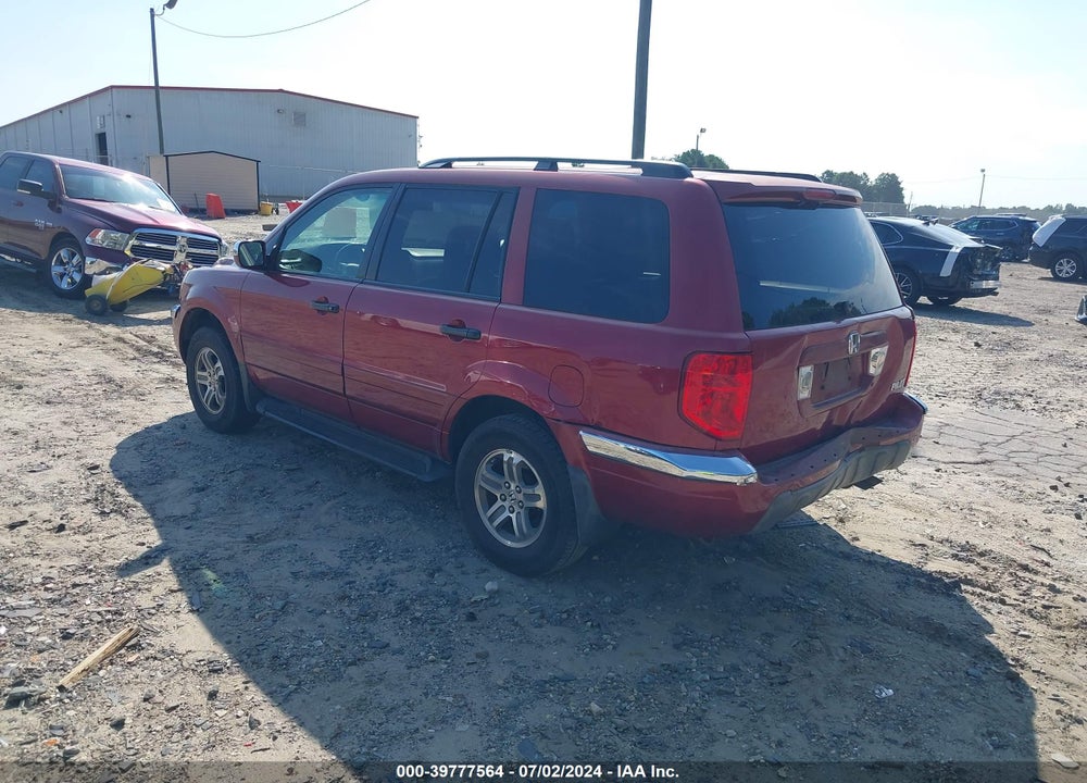 2004 HONDA PILOT EX-L VIN: 2HKYF18574H537481