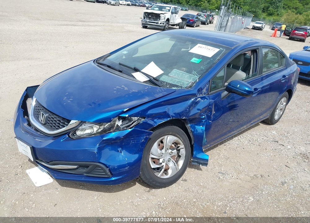 2015 HONDA CIVIC LX VIN: 19XFB2F50FE019280