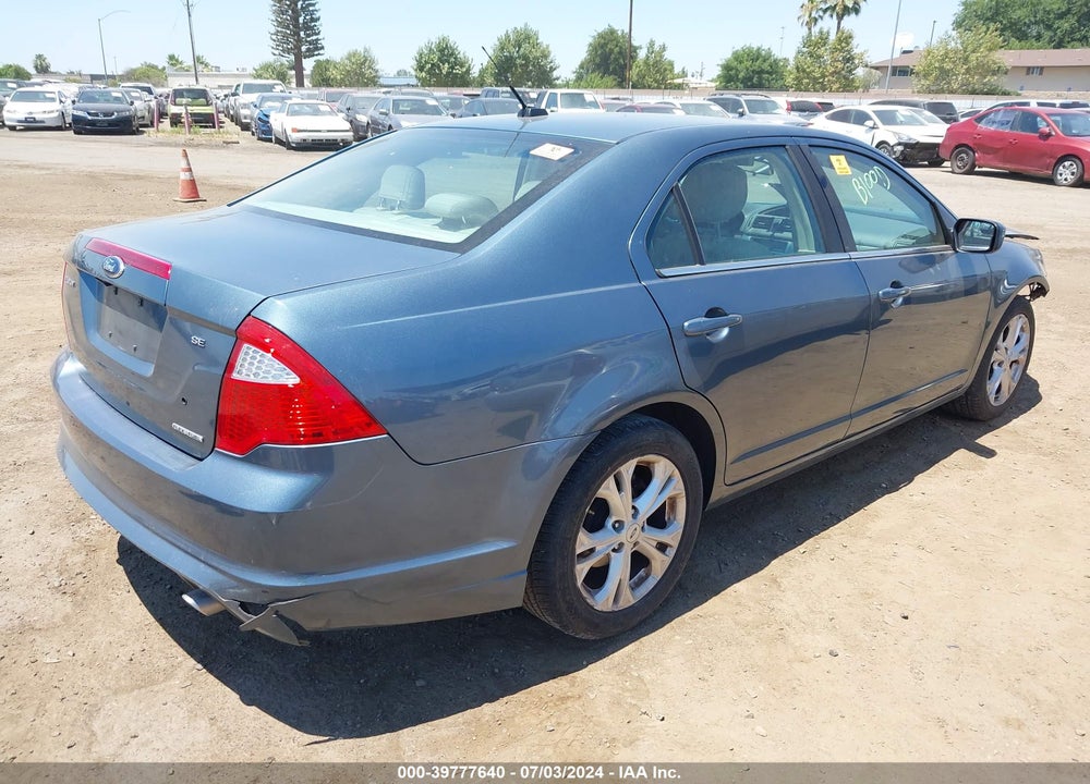 2012 FORD FUSION SE VIN: 3FAHP0HG6CR419903