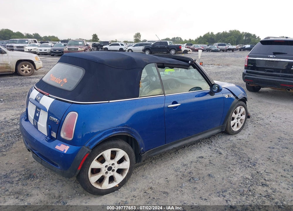 2005 MINI COOPER S VIN: WMWRH33415TK55193
