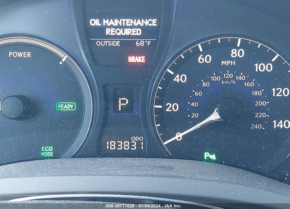 2010 LEXUS RX 450H VIN: JTJBC1BA7A2016615