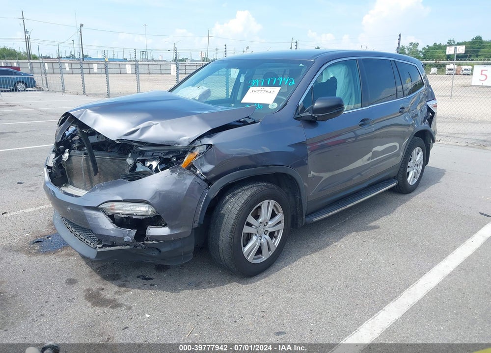2016 HONDA PILOT LX VIN: 5FNYF5H19GB050421