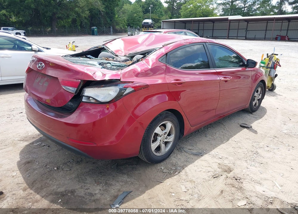 2015 HYUNDAI ELANTRA SE VIN: 5NPDH4AE6FH565280