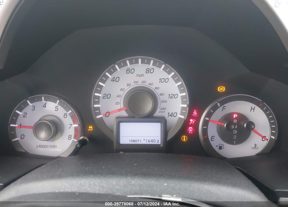 2012 HONDA PILOT TOURING VIN: 5FNYF4H97CB011238