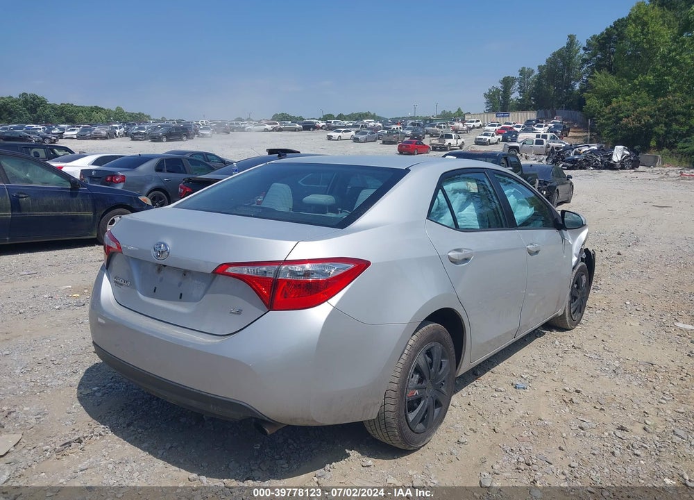 2016 TOYOTA COROLLA LE VIN: 2T1BURHE9GC558852