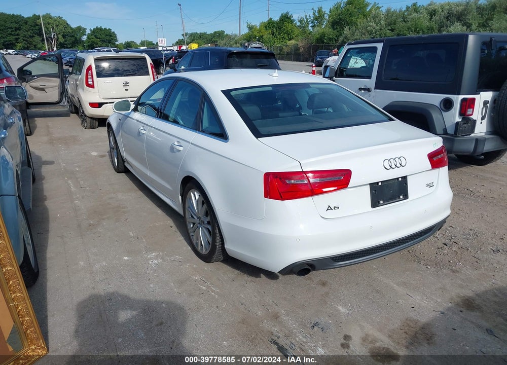 2012 AUDI A6 3.0 PREMIUM VIN: WAUBGAFC8CN005592