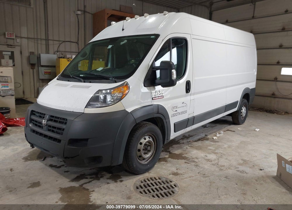 2018 RAM PROMASTER 2500 HIGH ROOF 159 WB VIN: 3C6TRVDG3JE124688