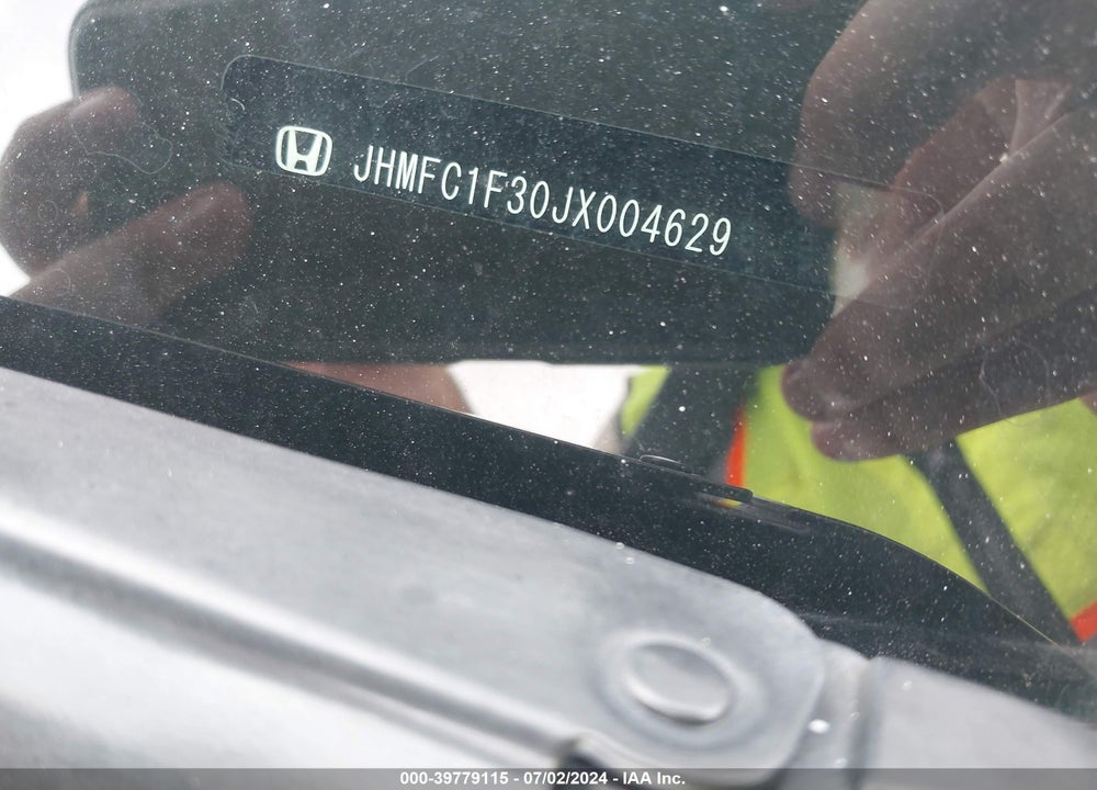 2018 HONDA CIVIC VIN: JHMFC1F30JX004629