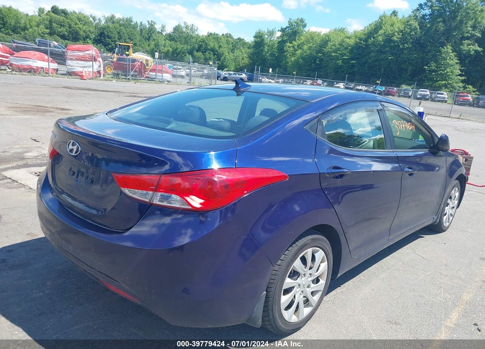 2012 HYUNDAI ELANTRA GLS VIN: 5NPDH4AE6CH090614