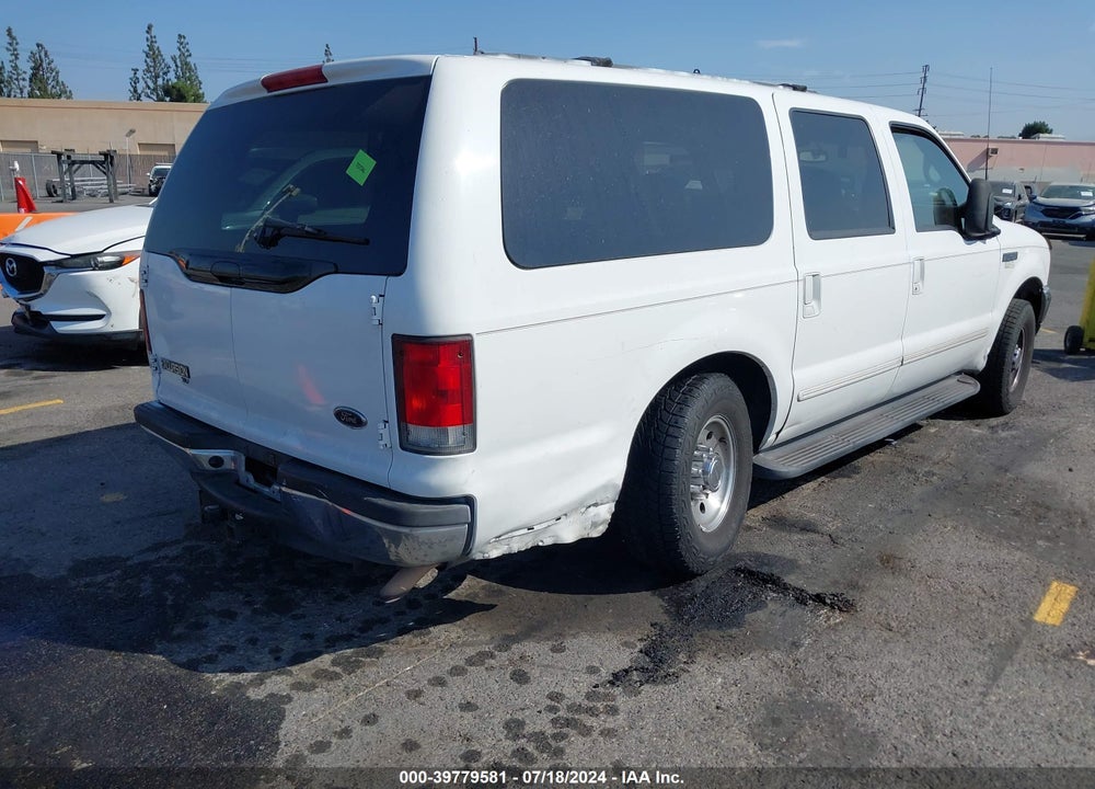 2000 FORD EXCURSION XLT VIN: 1FMNU40L6YEA01837