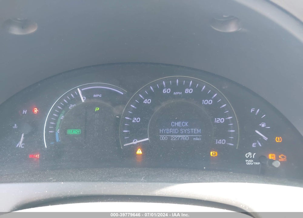 2011 TOYOTA CAMRY HYBRID VIN: 4T1BB3EK7BU134395