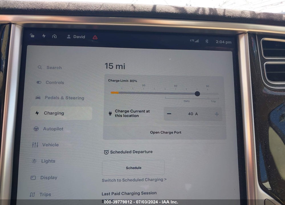 2015 TESLA MODEL S 70D/85D/P85D VIN: 5YJSA1H2XFFP71450