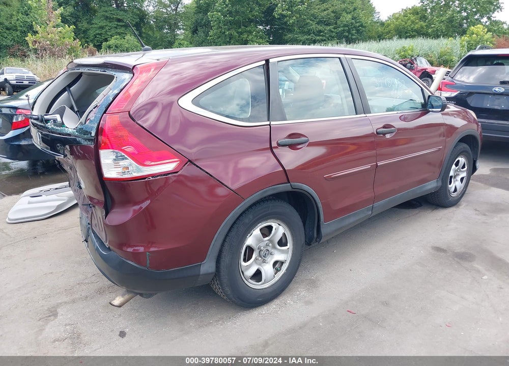 2012 HONDA CR-V LX VIN: 5J6RM3H30CL031015
